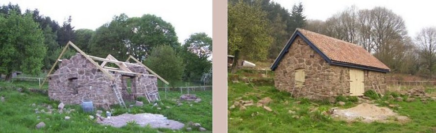 during and after construction